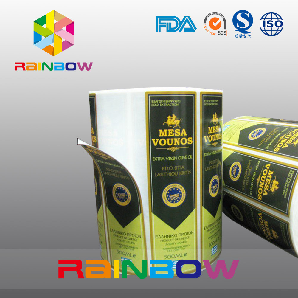 वाइन ग्लास स्व चिपकने वाला हटना आस्तीन लेबल मुद्रित स्टिकर और शराब की बोतलें