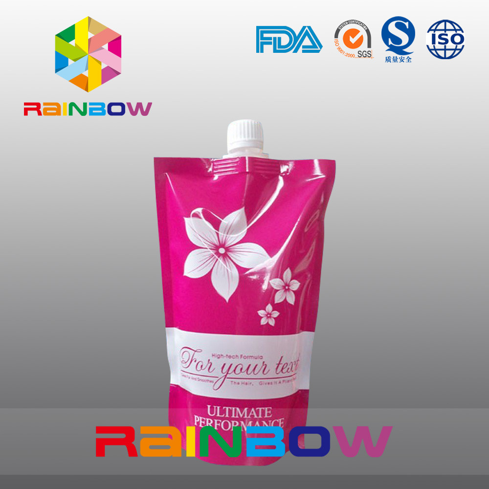 शीर्ष स्थान, तरल टोंटी बैग के साथ रेड स्टैंड अप टोंटी थैली पैकेजिंग