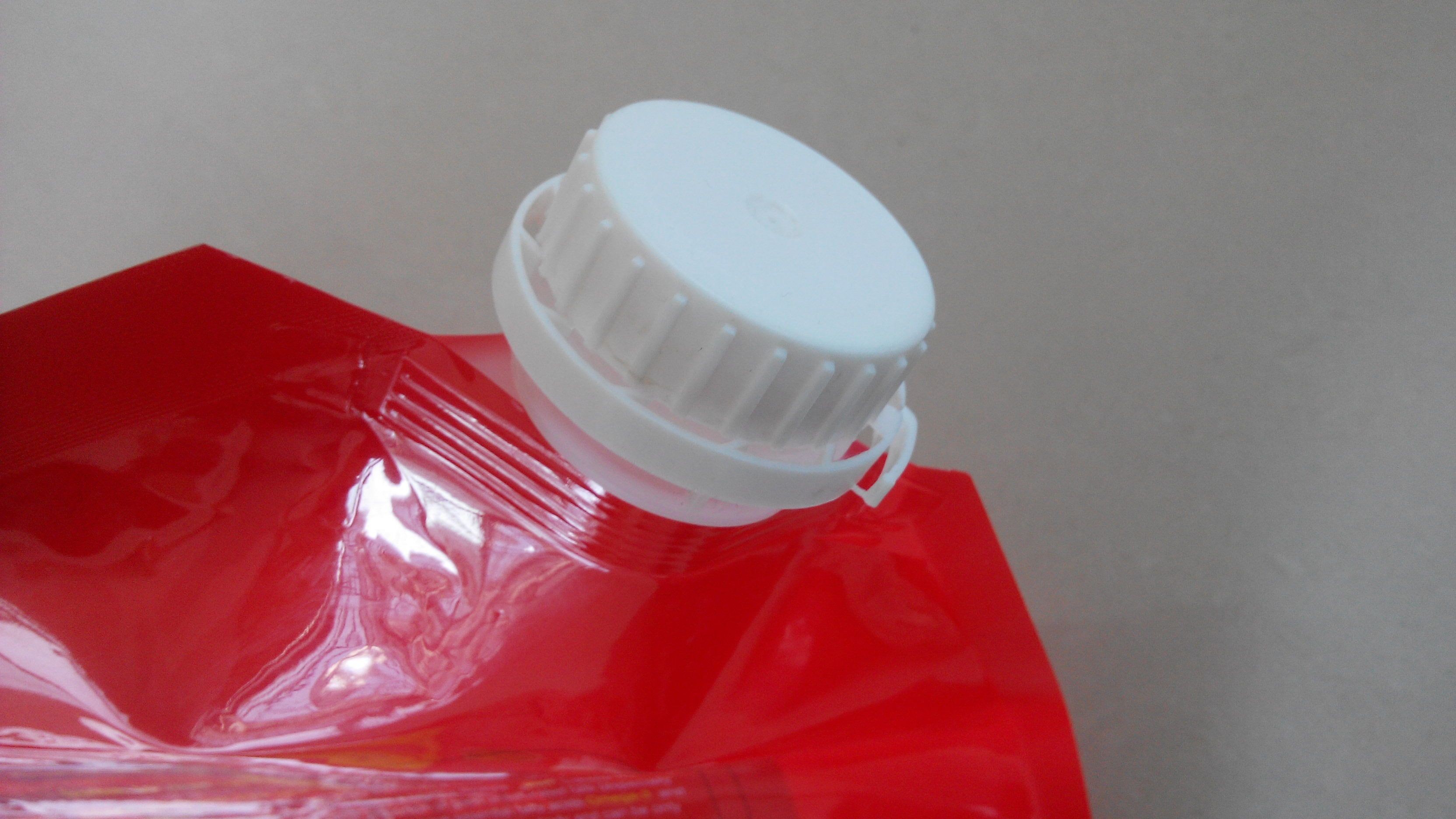 4.5L कुकिंग ऑयल / हुइल डी कैनोला के लिए हैंडल के साथ टोंटी वाला पाउच प्रिंटेड लोगो खड़ा है