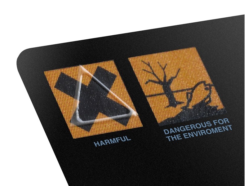 25 मिमी व्यास त्रिभुज सिकोड़ें आस्तीन लेबल पारदर्शी स्टिकर / स्पर्श चेतावनी लेबल