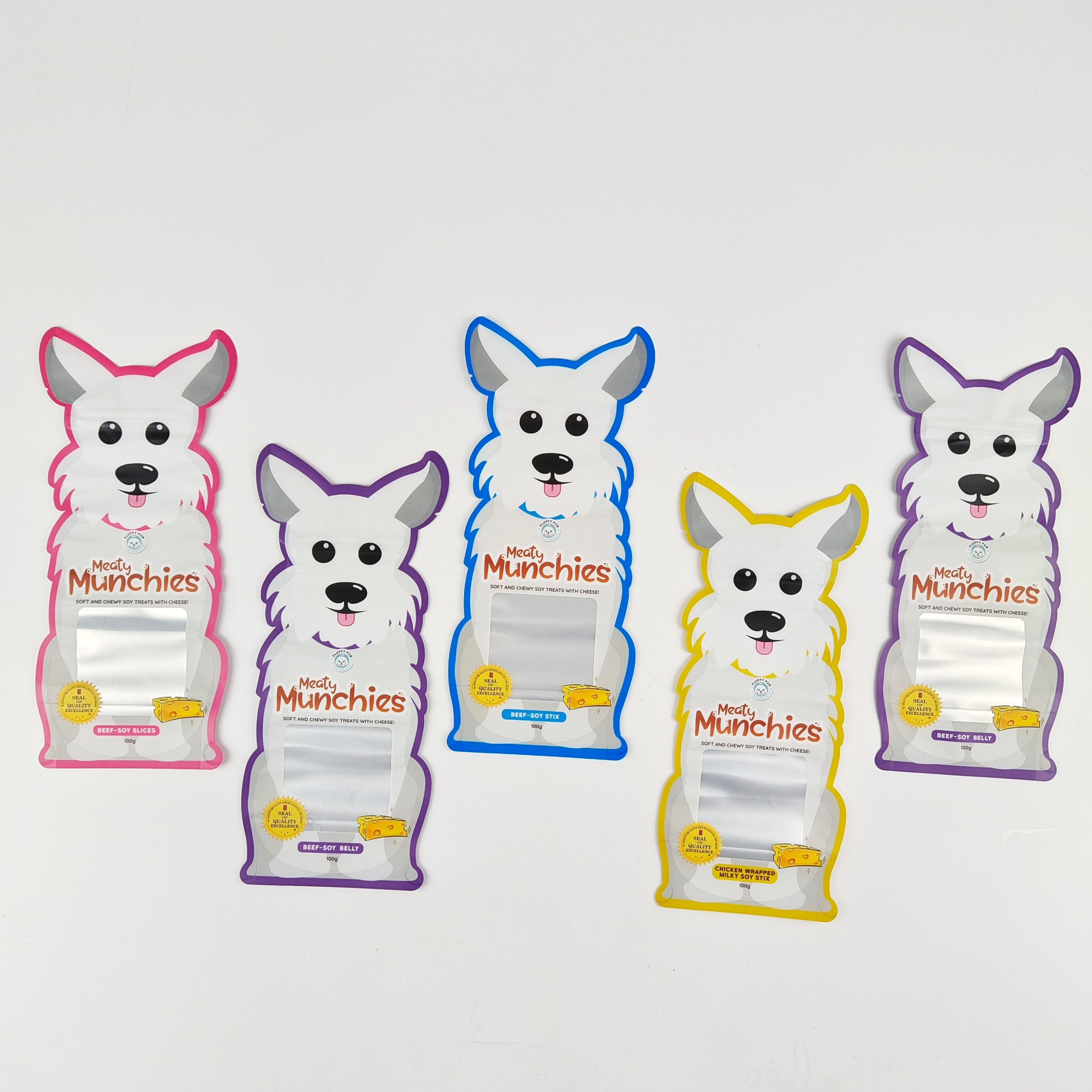 चाइल्डप्रूफ जिपलॉक मायलर स्टैंड अप बैग 3.5 जी स्पेशल डाई कट 50 - 200 माइक्रोन मोटाई: