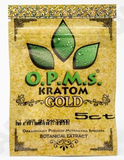 5ct OPMS गोल्ड kratom ziplock निकालने कैप्सूल पैकेजिंग बैग / तीन साइड सील ziplock बैग