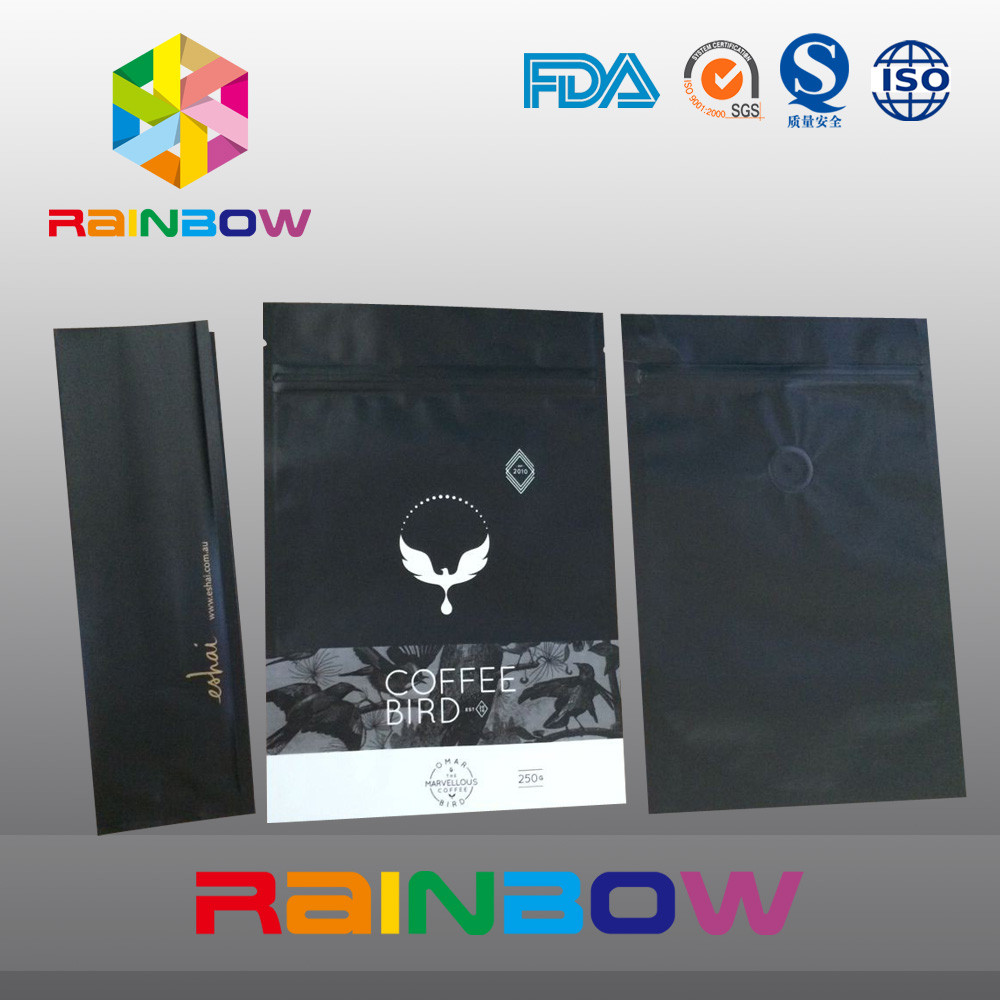 250 ग्राम मैट बॉटम गसेट बैग, कॉफी पैकेजिंग के लिए पाउच बैग खड़े हो जाएं