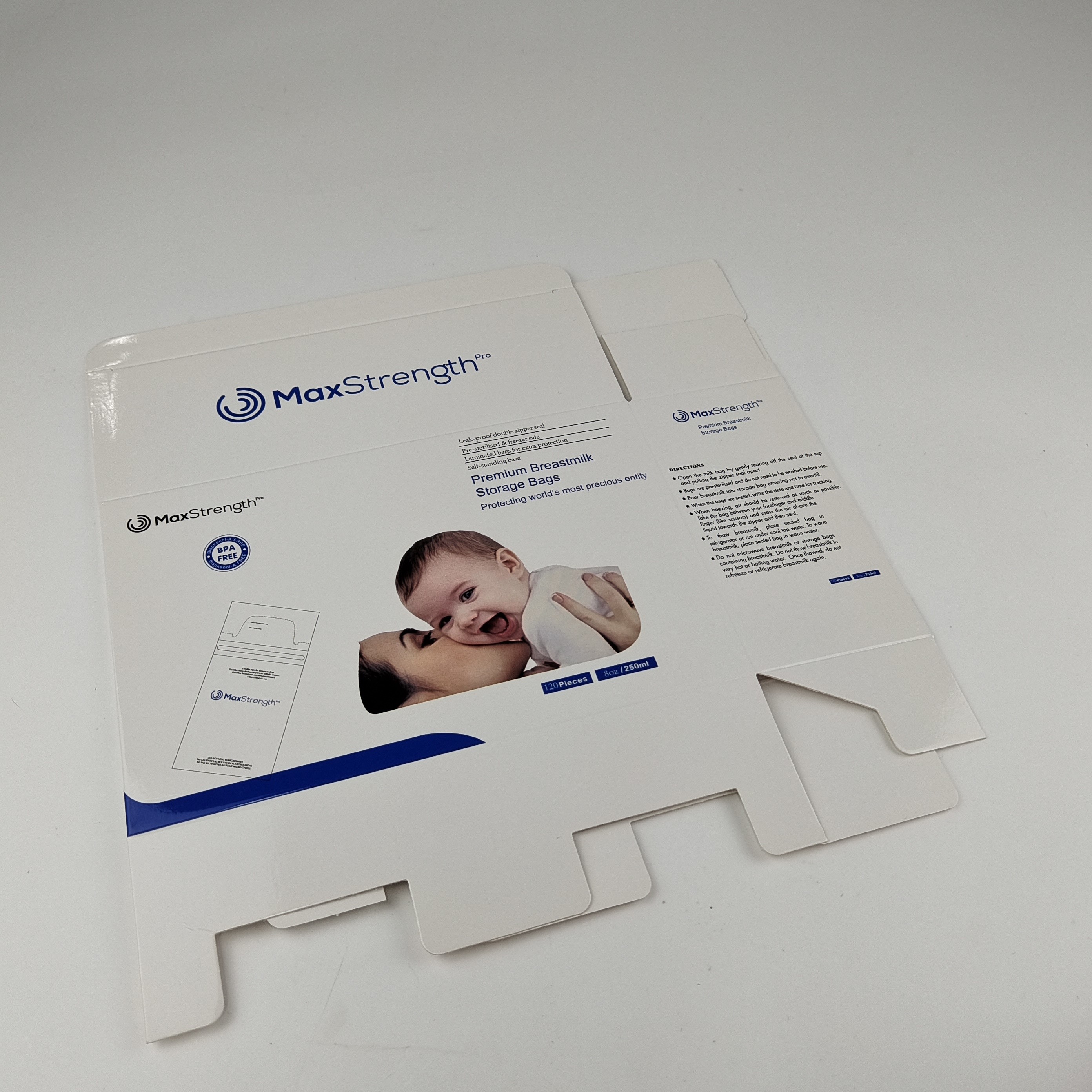 400 ग्राम पेपरबोर्ड स्टोरेज बॉक्स अनुकूलित आयताकार दूध पैकेजिंग बॉक्स