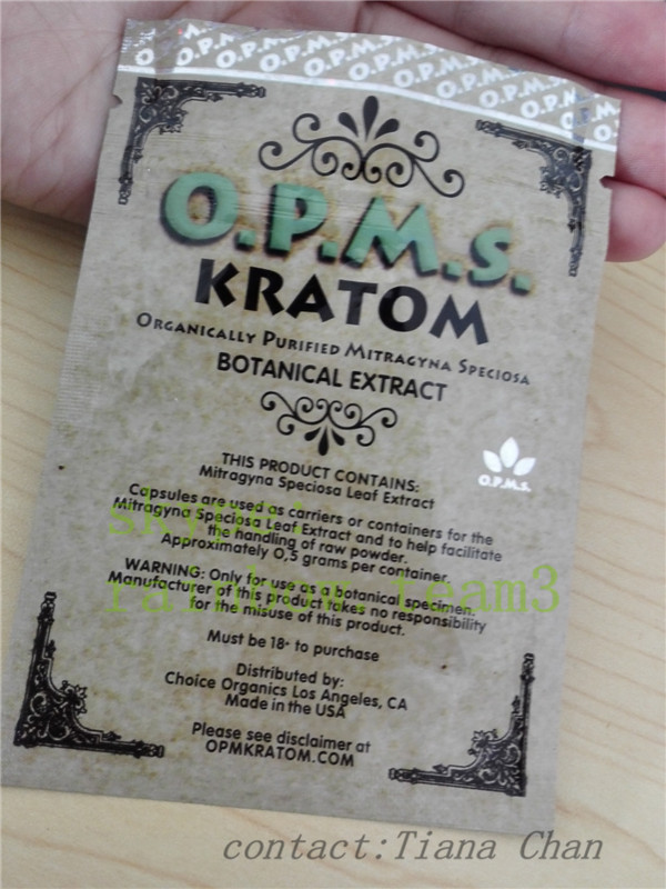 एल्यूमीनियम पन्नी पन्नी में वृद्धि के लिए थैली खड़े हो जाओ kratom पाउडर kratom से निकाला