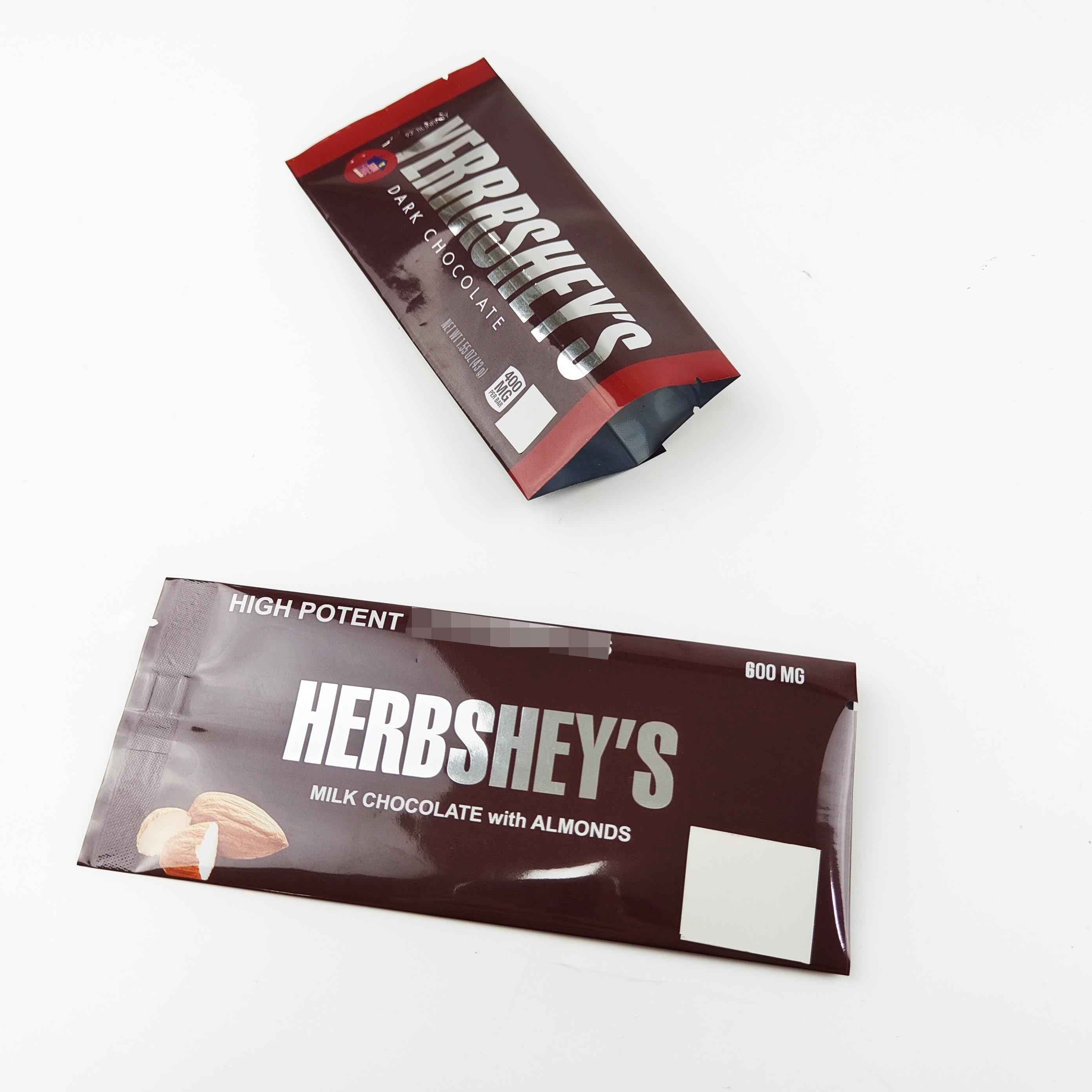 600mg चॉकलेट पैकेजिंग पाउच कस्टम लोगो फ़ॉइल बैग चॉकलेट पैकिंग पाउच