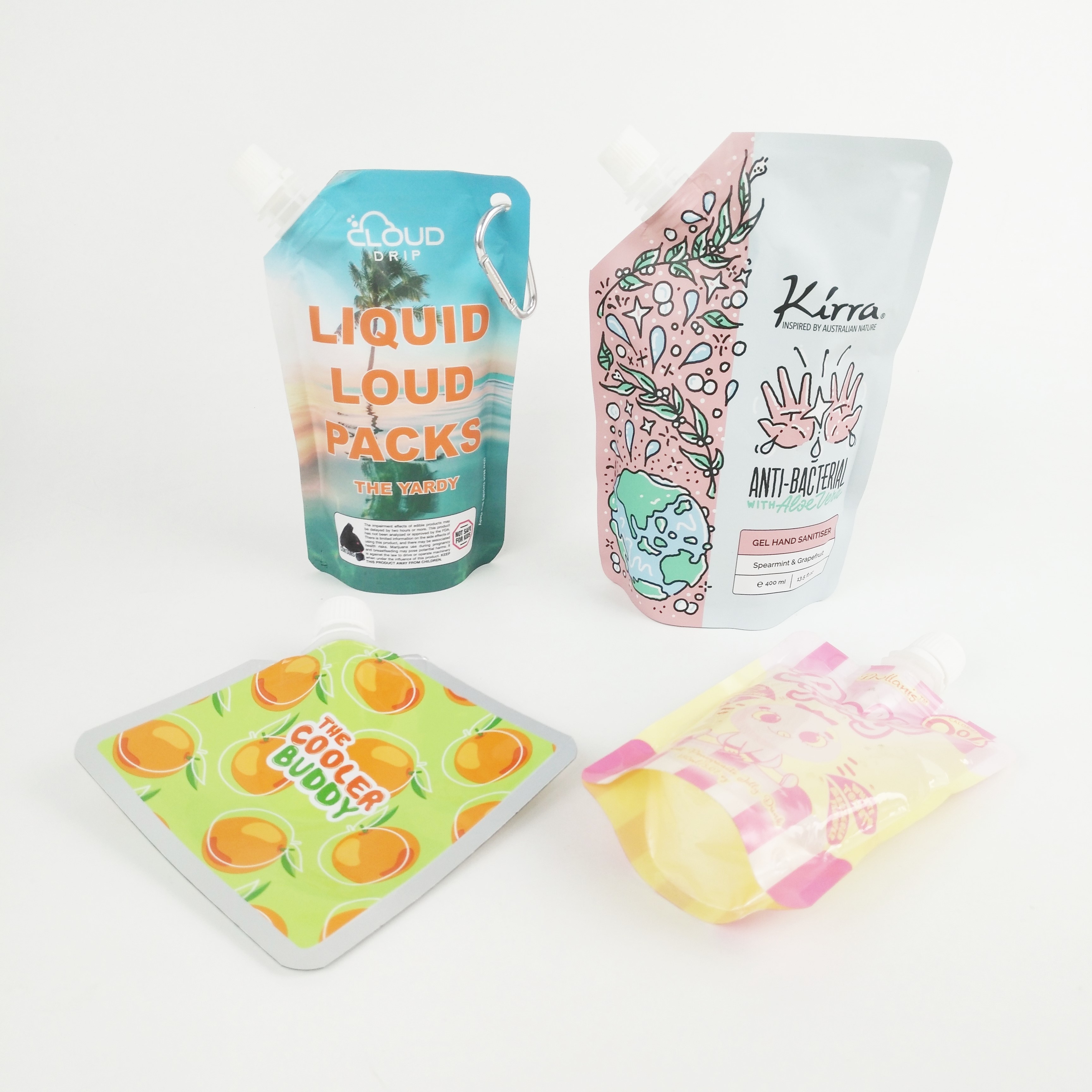 कस्टम शैम्पू टोंटी पाउच पैकेजिंग कॉस्मेटिक टोंटी तरल स्टैंड पाउच