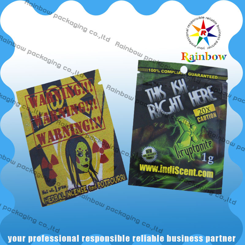 हीट सील प्लास्टिक हर्बल बैग, एल्युमिनियम फॉयल बैग ज़िपलॉक