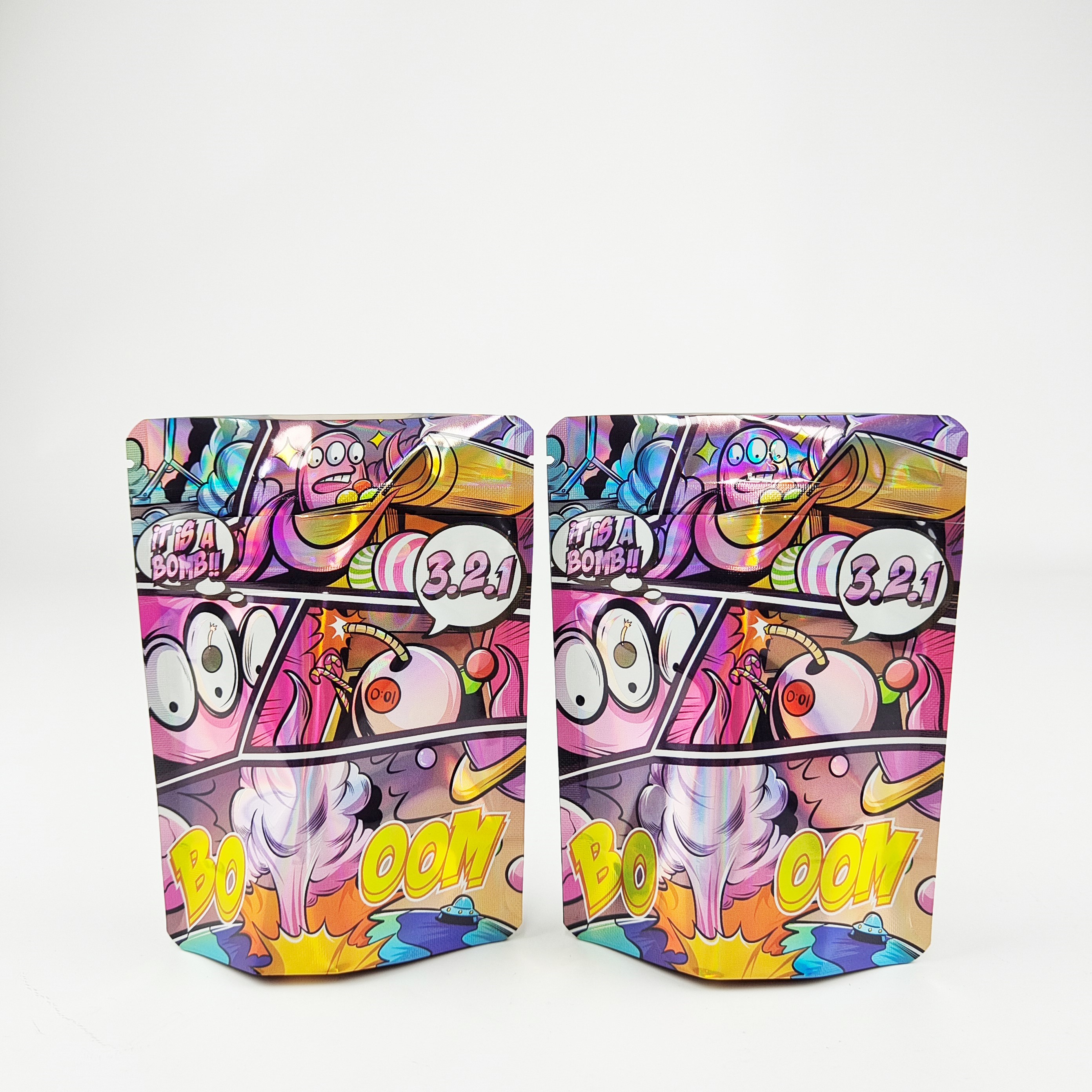 3.5g 7g 14g 28g फ़ूड मायलर बैग्स कस्टमाइज्ड कैनी गमीज़ स्टैंड अप जिपलॉक बैग्स