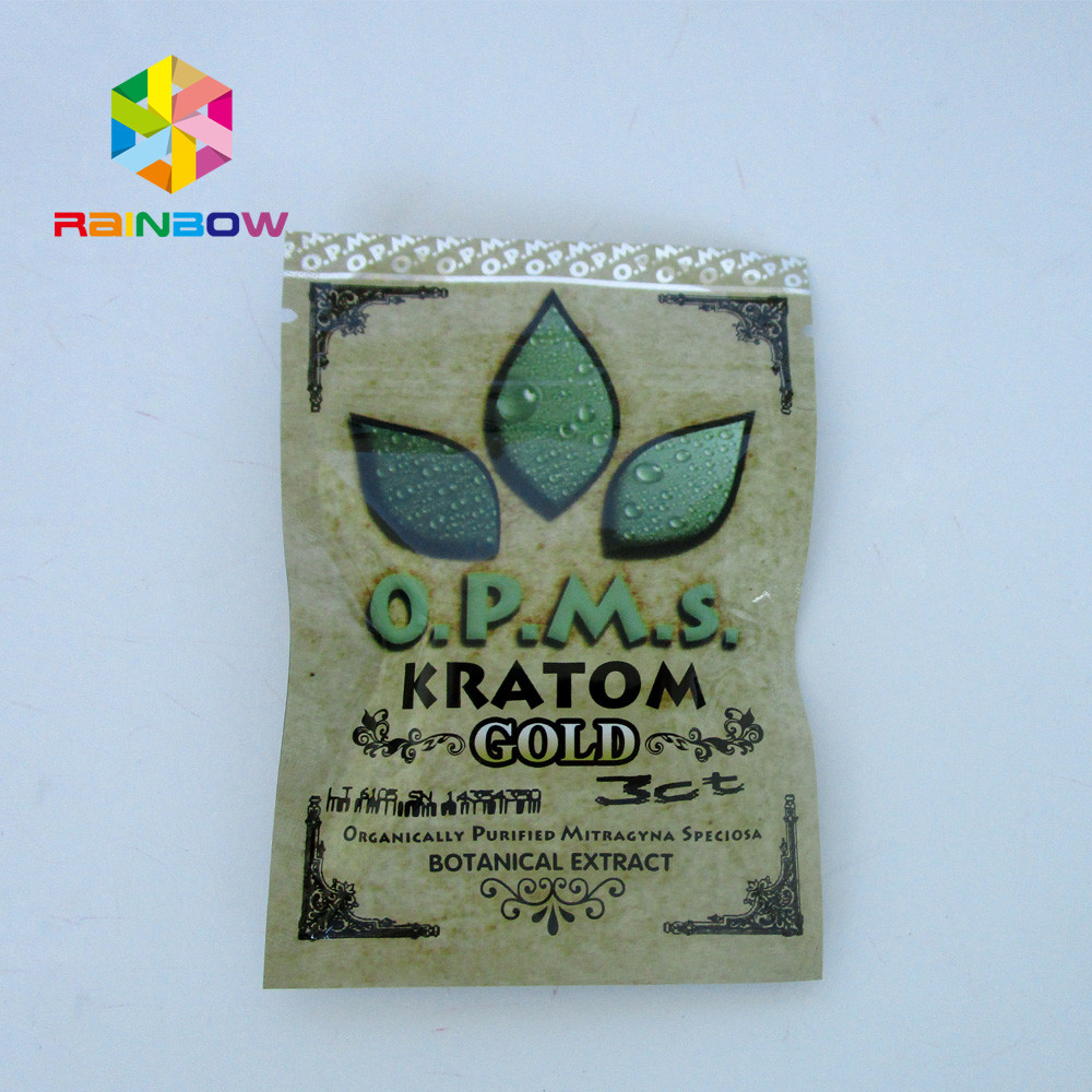जिप लॉक, हर्बल धूप बैग के साथ Kratom हर्बल धूप बैग पैकेजिंग