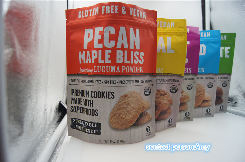 2017 नए डिजाइन प्रचारक चॉकलेट बिस्किट पैकेजिंग बैग / ज़िप के साथ 10 ऑउंस चीज़ पाउच