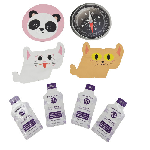 कुकी कैंडी के लिए कस्टम प्रिंटेड डाई कट माइलर बैग 1g 3.5g 7g 14g 28g चाइल्ड रेसिस्टेंट