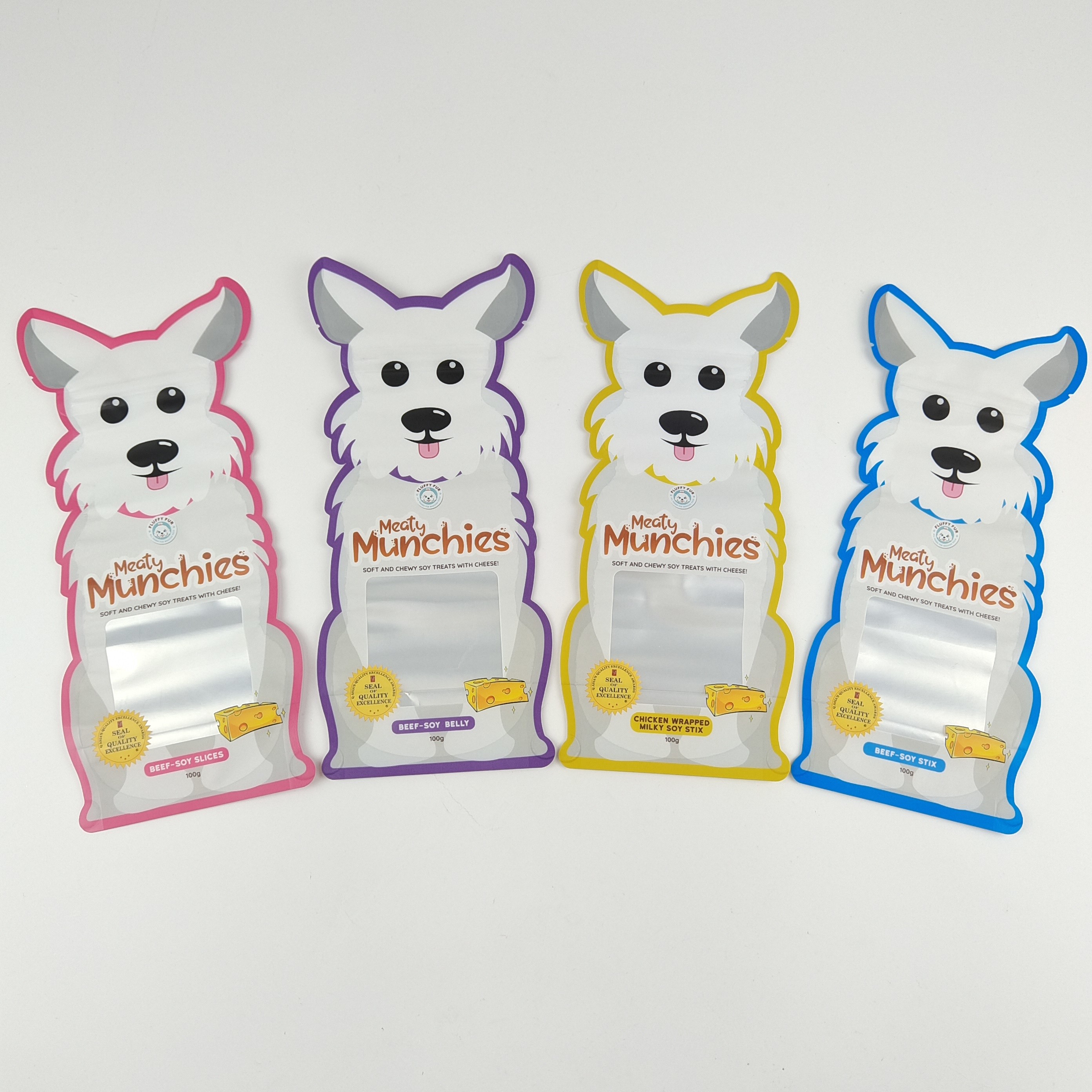 होलोग्राम प्रिंटेड अनियमित आकार का डाई कट माइलर बैग 3.5g - 28g चाइल्डप्रूफ स्मेल प्रूफ बैग