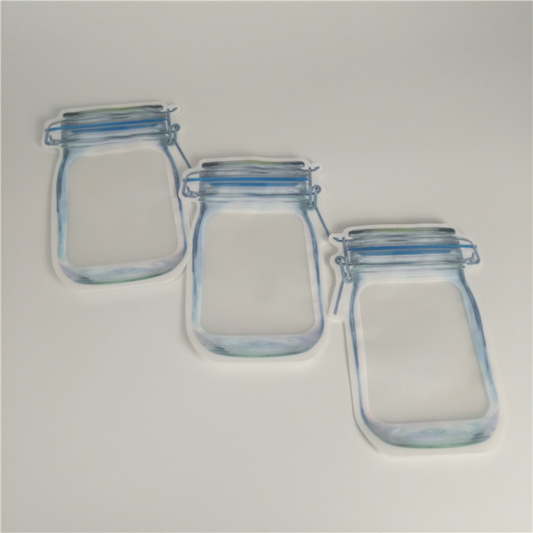 जिपलॉक के साथ कस्टम शेप डाई कट माइलर बैग 3.5 ग्राम होलोग्राफिक स्मेल प्रूफ बैग