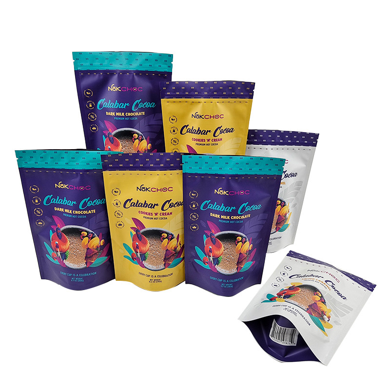 जिपर गंध सबूत के साथ अनुकूलित खाद्य पैकेजिंग स्टैंड अप पाउच बैग