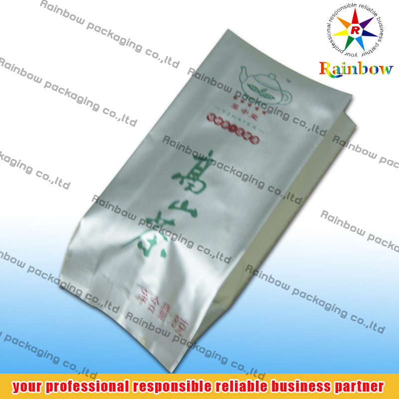 पीईटी / एएल / पीई साइड गसेट के साथ टी बैग्स पैकेजिंग को स्टैंड करें