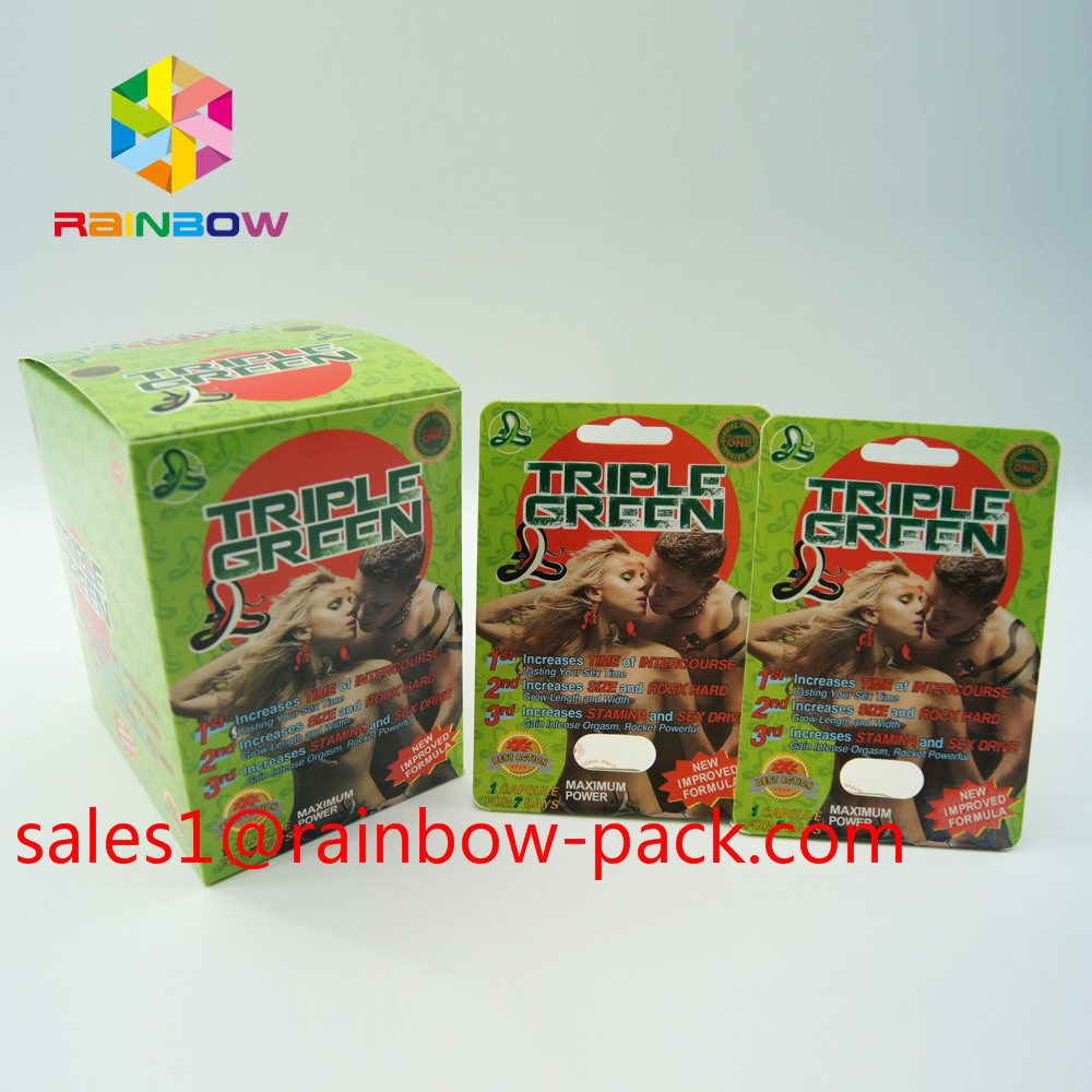 ब्लैक माम्बा डिस्प्ले बॉक्स सेक्स एनहांसमेंट पैकेजिंग कार्ड 3 डी इफेक्ट सेक्स पिल