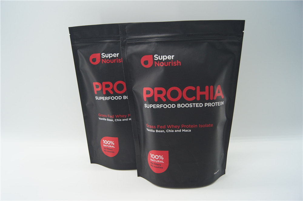 कस्टम एल्यूमीनियम पन्नी पुनर्नवीनीकरण स्टैंड अप जिपर पाउच बैग मट्ठा प्रोटीन पैकेजिंग