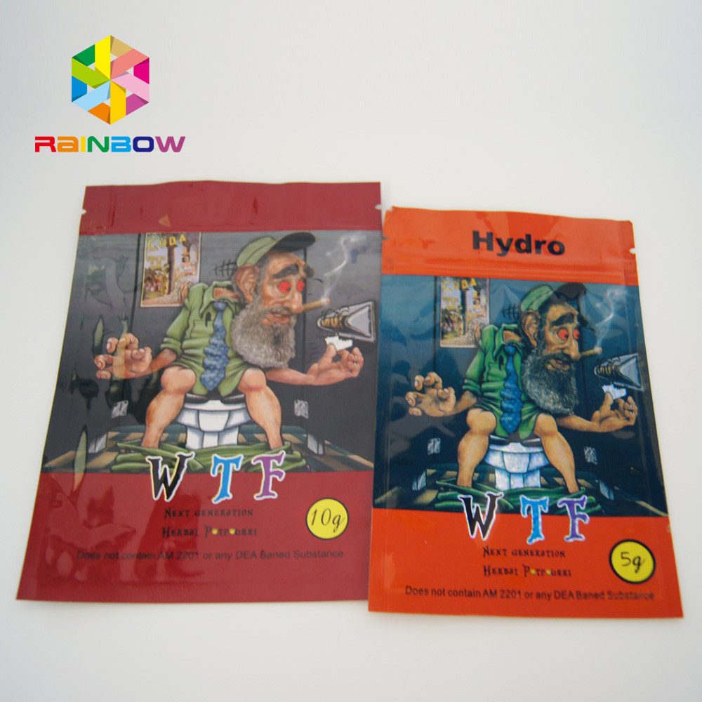 मीठा पत्ता कैनबिस रासायनिक पाउडर जिपर और आंसू notches के साथ छोटे गर्मी सील बैग