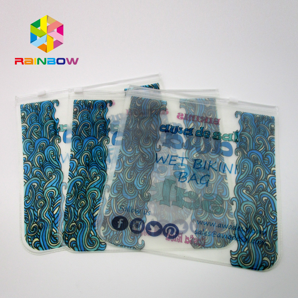 पारदर्शी पीवीसी बैग बिकनी बैग, जिपर के साथ ईवा प्लास्टिक स्विमवियर बैग