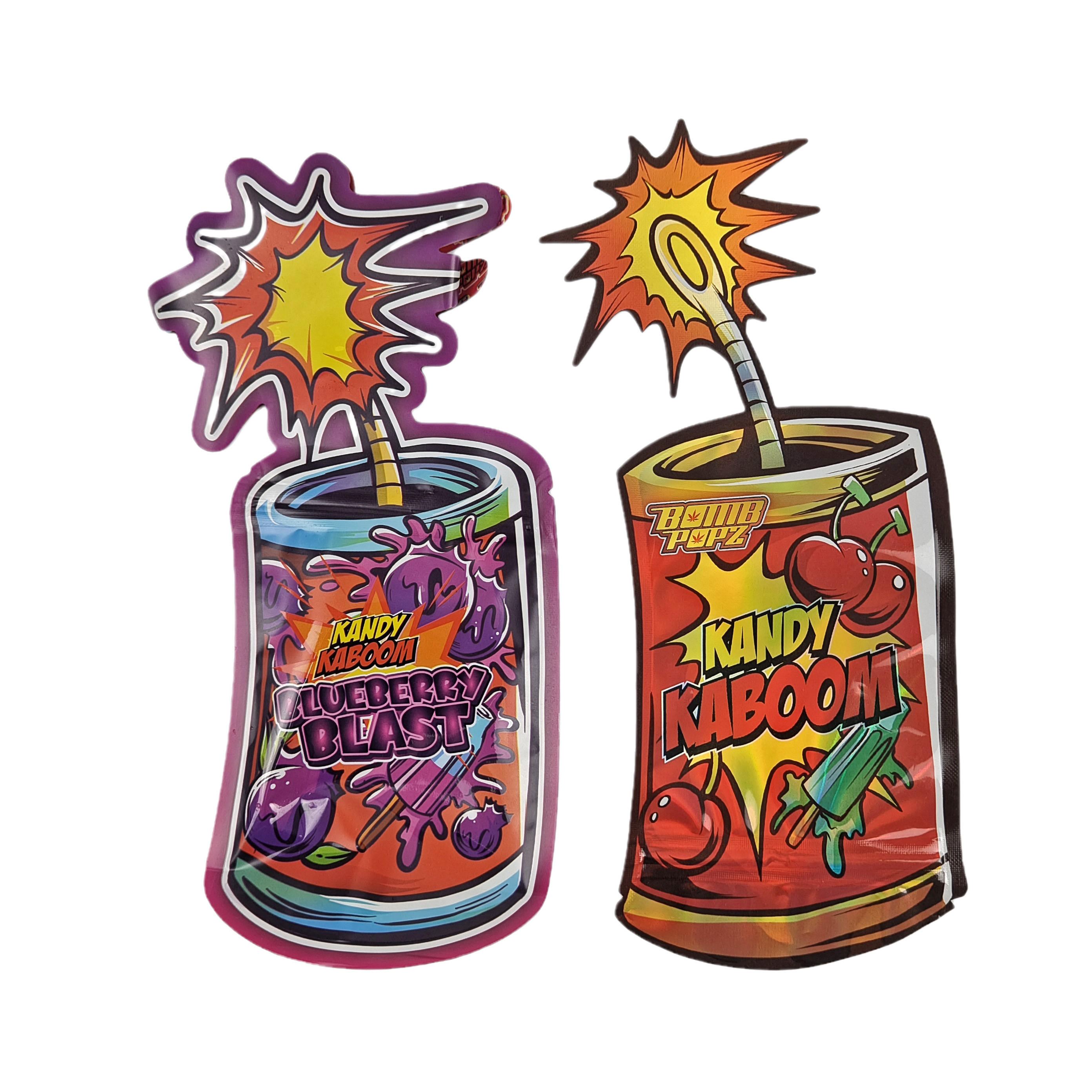 कस्टम विशेष आकार का चाइल्डप्रूफ जिपर 3.5 ग्राम स्नैक पैकेजिंग अनियमित डाई कट मायलर बैग