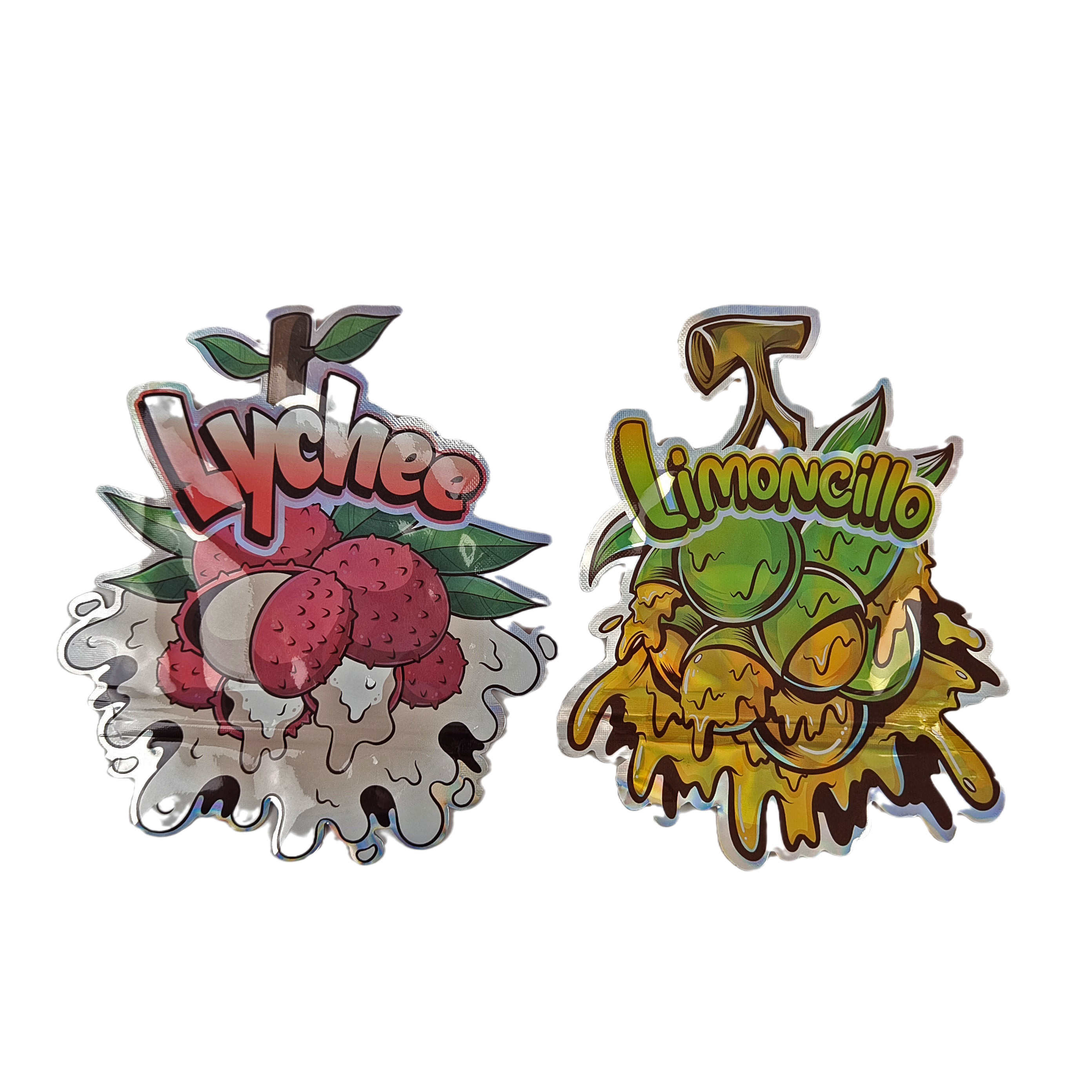 3.5 ग्राम 7 ग्राम कैंडी कुकी अनियमित कस्टम विशेष आकार पैकेजिंग गंध रोधी मायलर डाई कट बैग