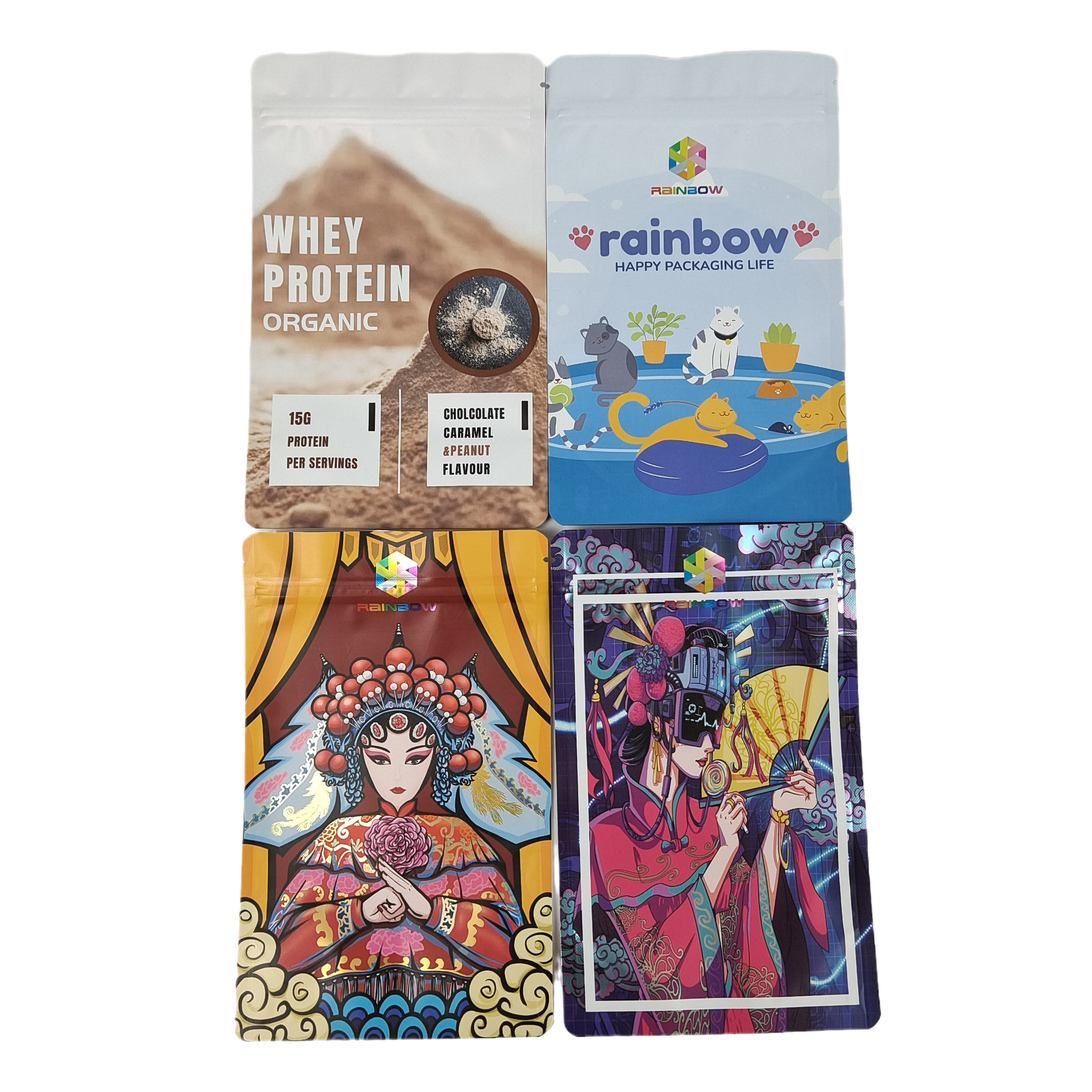 खाद्य ग्रेड पैकेजिंग कस्टम मैट एल्युमिनियम फ़ॉइल खाद्य माइलर स्नैक ज़िप लॉक बैग