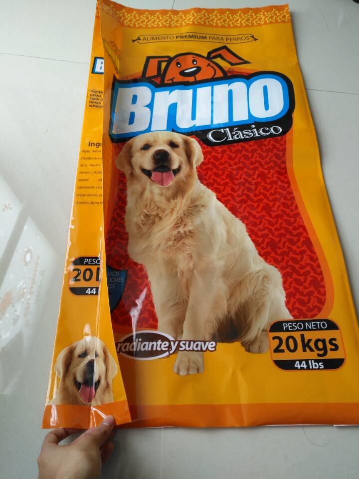 पालतू पशु भोजन के लिए साइड गुस्केट पाउच खाद्य भंडारण पैकेजिंग बैग ओर कली