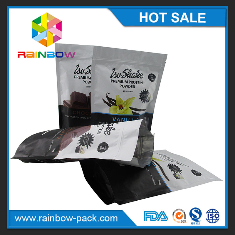 फूड ग्रेड 1 किलोग्राम जिपलॉक के साथ मट्ठा प्रोटीन पाउडर पैकिंग बैग है