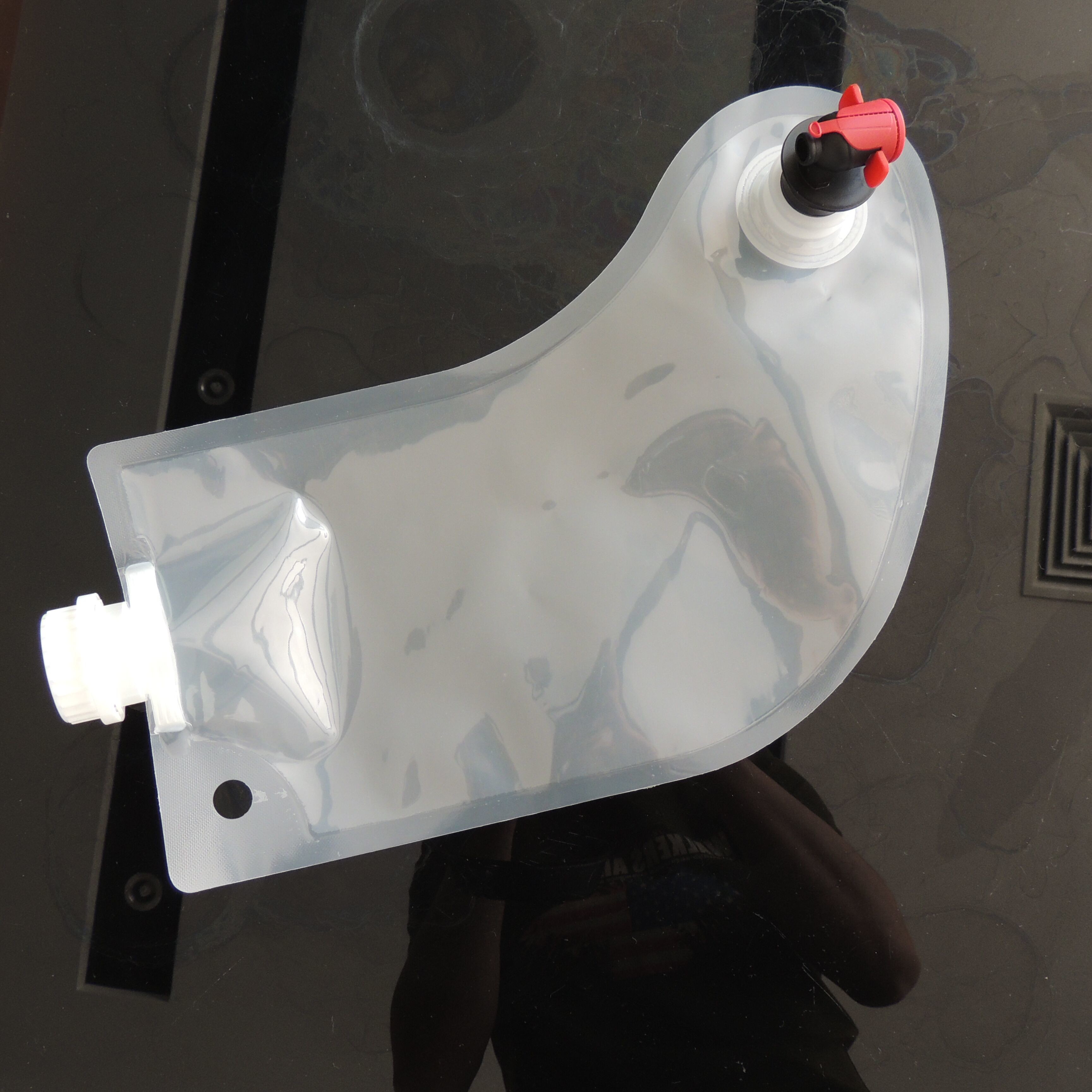 गर्म बिक्री क्रिसमस स्टॉकिंग्स 1 एल वाइन / पेय / फल पारदर्शी शराब पाउच