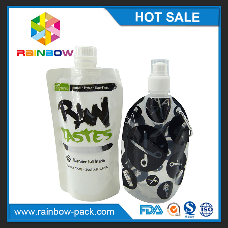 शीर्ष पर ज़िप के साथ ऊपर पुन: बेबी खाद्य टोंटी पाउच पैकेजिंग खड़े हो जाओ