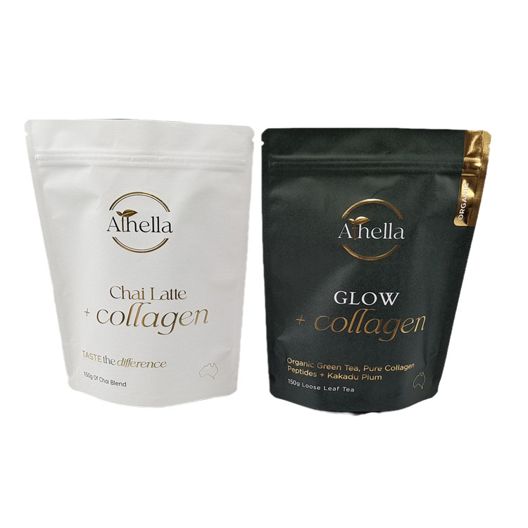 अनुकूलित नमी प्रतिरोधी स्टैंड अप पाउच क्राफ्ट पेपर बैग गर्म मुद्रांकन के साथ लोगो के साथ पर्यावरण के अनुकूल गंध प्रतिरोधी बैग