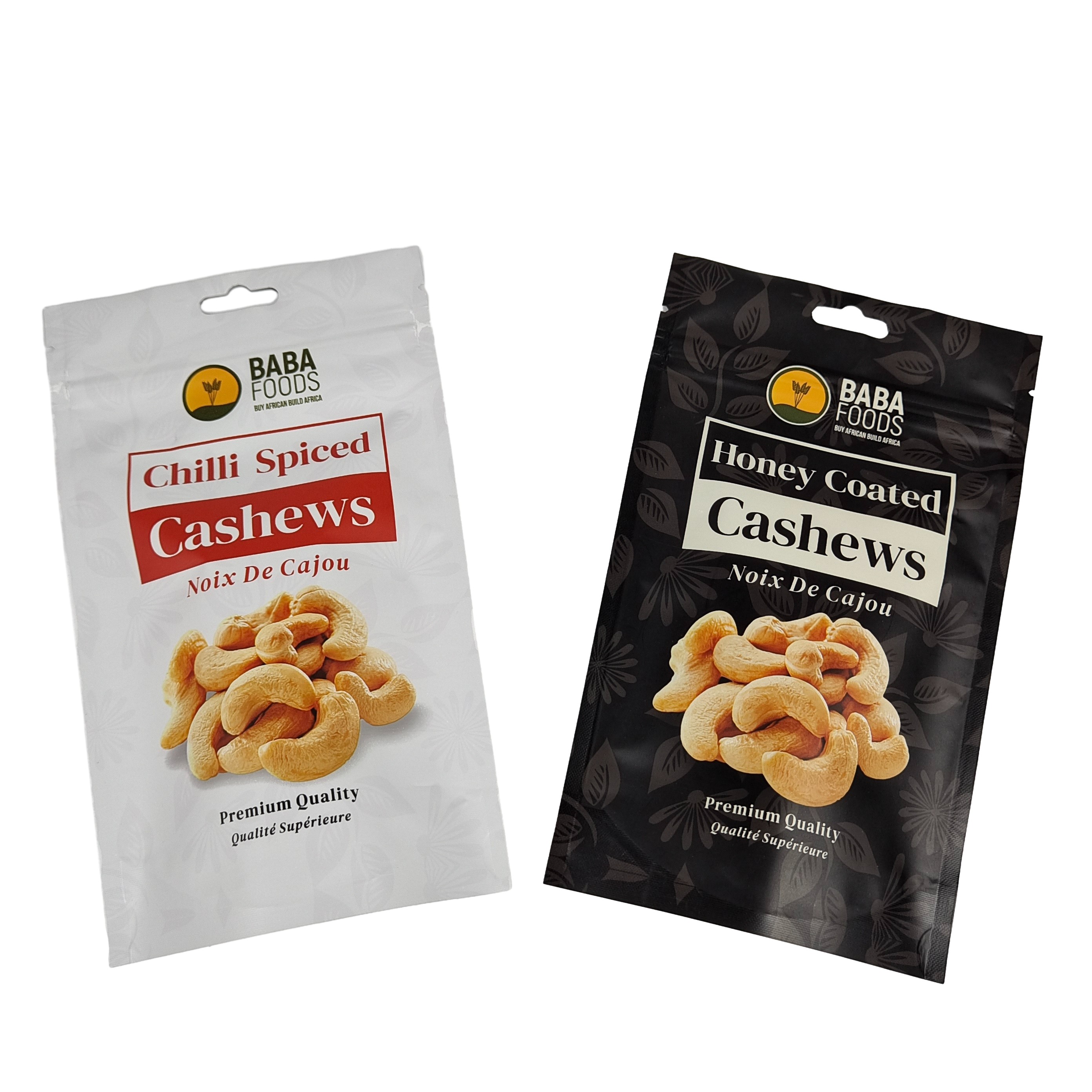 प्लास्टिक एल्यूमीनियम पन्नी खाद्य पैकेजिंग कस्टम फिर से बंद करने योग्य स्नैक पैकेजिंग जिपर के साथ स्टैंड अप बैग