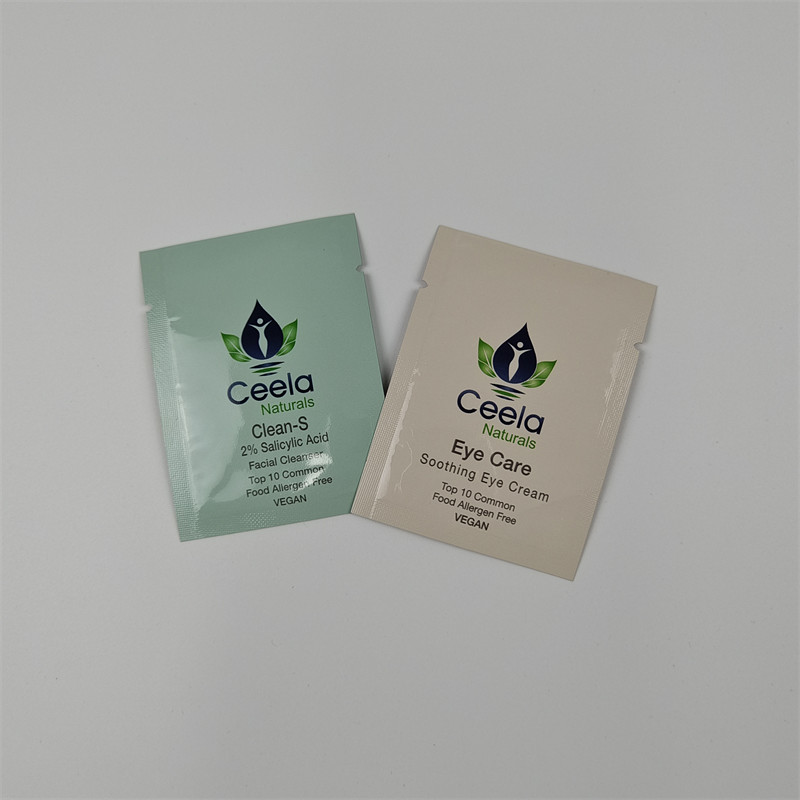 सुविधाजनक सौंदर्य प्रसाधन संभाल बैग पन्नी पैकेट छोटे मायलर बैग