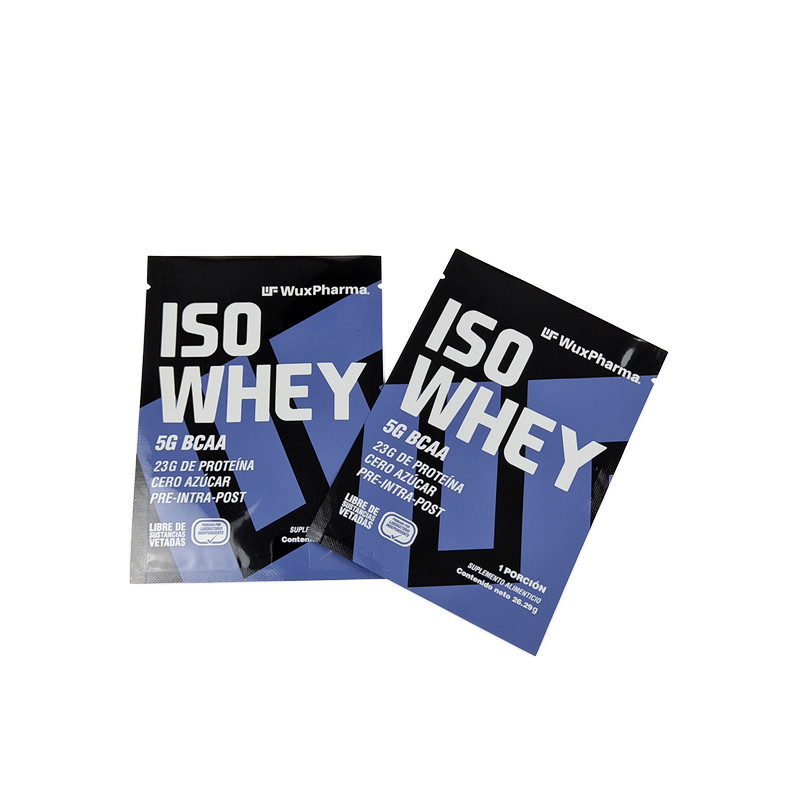 थ्री साइड सील पन्नी थैली पैकेजिंग अपने 10 ग्राम पूरक शक्ति नमूना पैकेट रखें