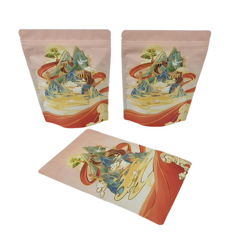 बेस्ट सेलिंग कस्टम सॉफ्ट टच मायलर बैग स्टैंड अप एल्यूमीनियम पन्नी 3.5g गंध प्रतिरोधी प्रोटीन कॉफी मसाला आटा पैकेजिंग पो