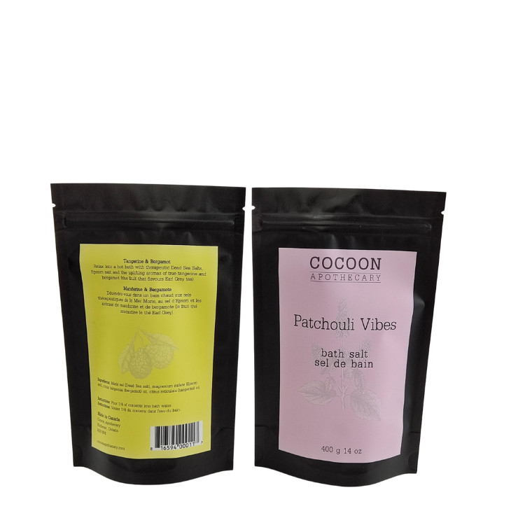 कस्टम मुद्रित एल्यूमीनियम पन्नी स्नान नमक मसाले कॉफी खाद्य पैकेजिंग ज़िप लॉक स्टैंड अप पॉकेट साबुन के लिए प्लास्टिक Mylar बैग