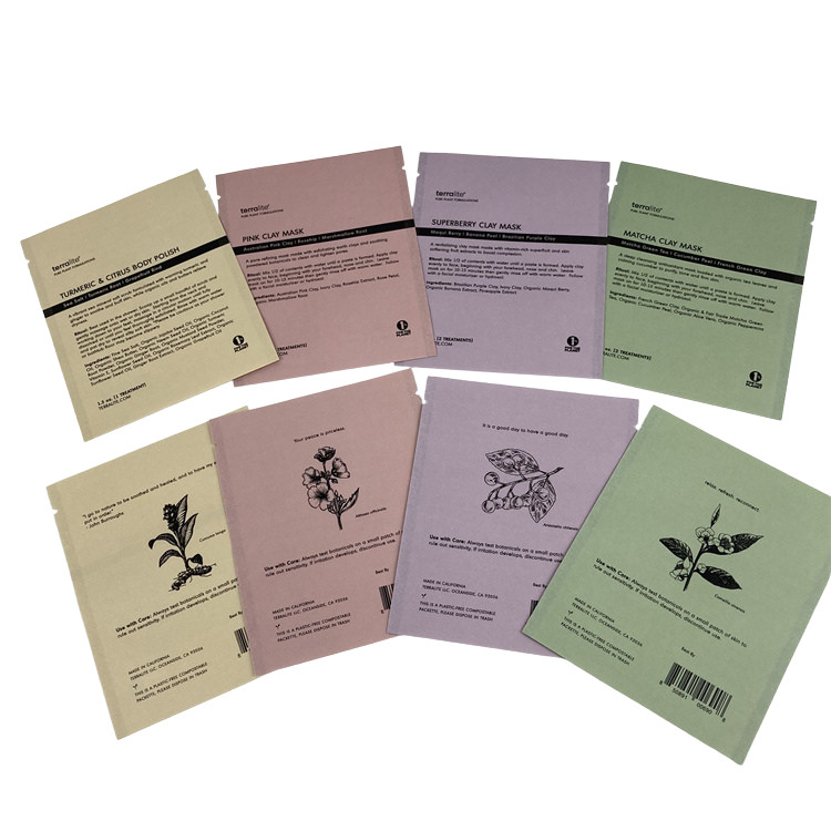 कस्टम पैकेजिंग वाटरप्रूफ बायोडिग्रेडेबल प्लास्टिक एल्यूमीनियम पन्नी बैग ज़िप लॉक फ्लैट कॉफी के लिए