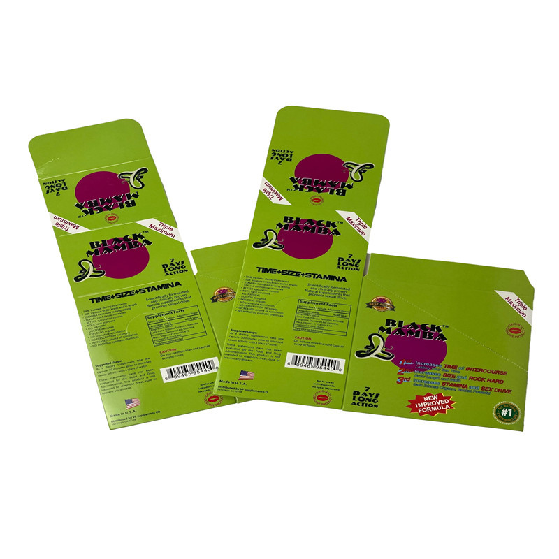 ब्लैक मम्बर सेक्स पिल्स पैकेजिंग ब्लैक पैंथर ब्लिस्टर कार्ड पैकेजिंग