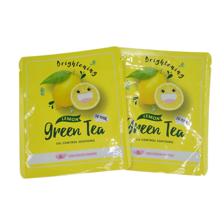 थर्मल सील छोटे आकार के थ्री साइड सील पॉकेट फेस मास्क के लिए फ्लैट सैंपल पैकेट