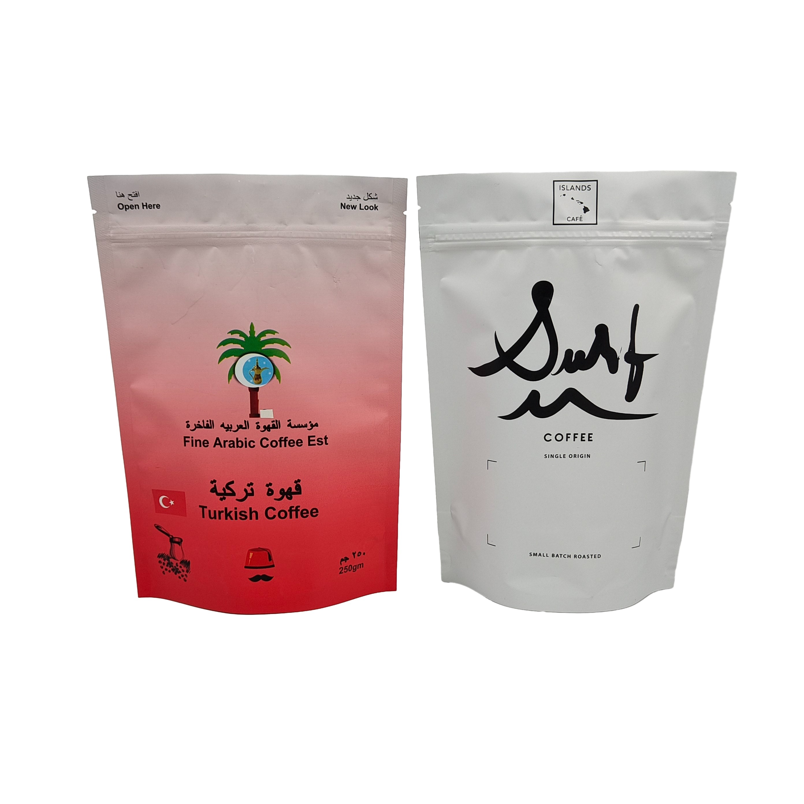 उच्च गुणवत्ता वाले कस्टम खाद्य पैकेजिंग बैग डिजाइन मुद्रित मैट एल्यूमीनियम पन्नी खड़े हो जाओ ज़िपलॉक बैग