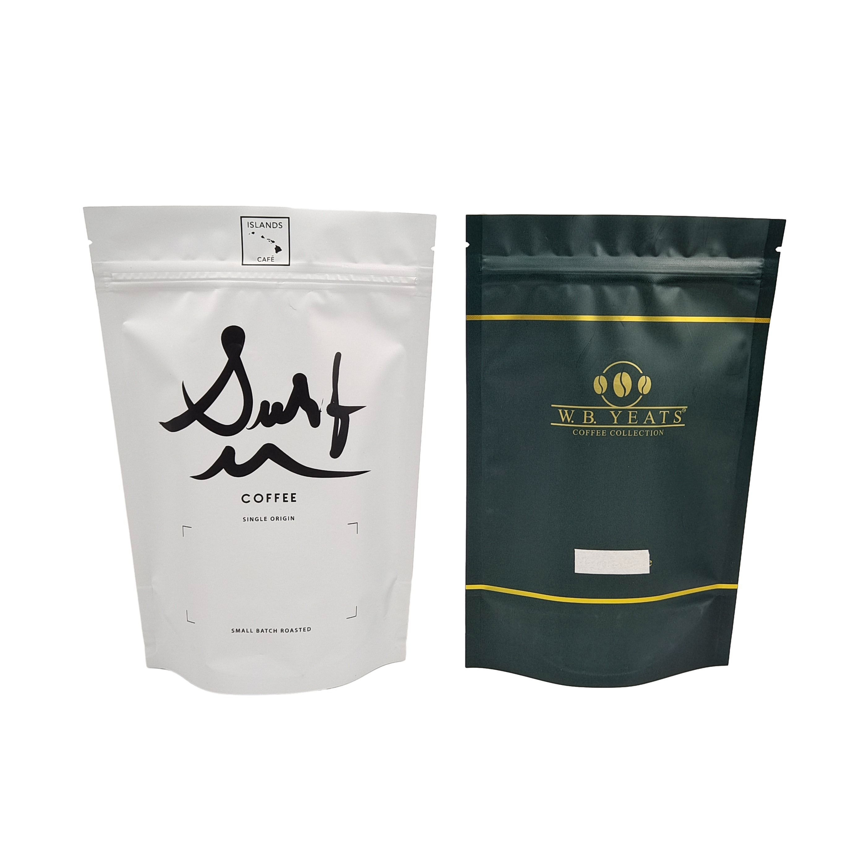 100 ग्राम 200 ग्राम कॉफी बीन्स कस्टम रीसेलेबल ज़िपलॉक बैग मैट एल्यूमीनियम पन्नी वाल्व के साथ कॉफी बैग