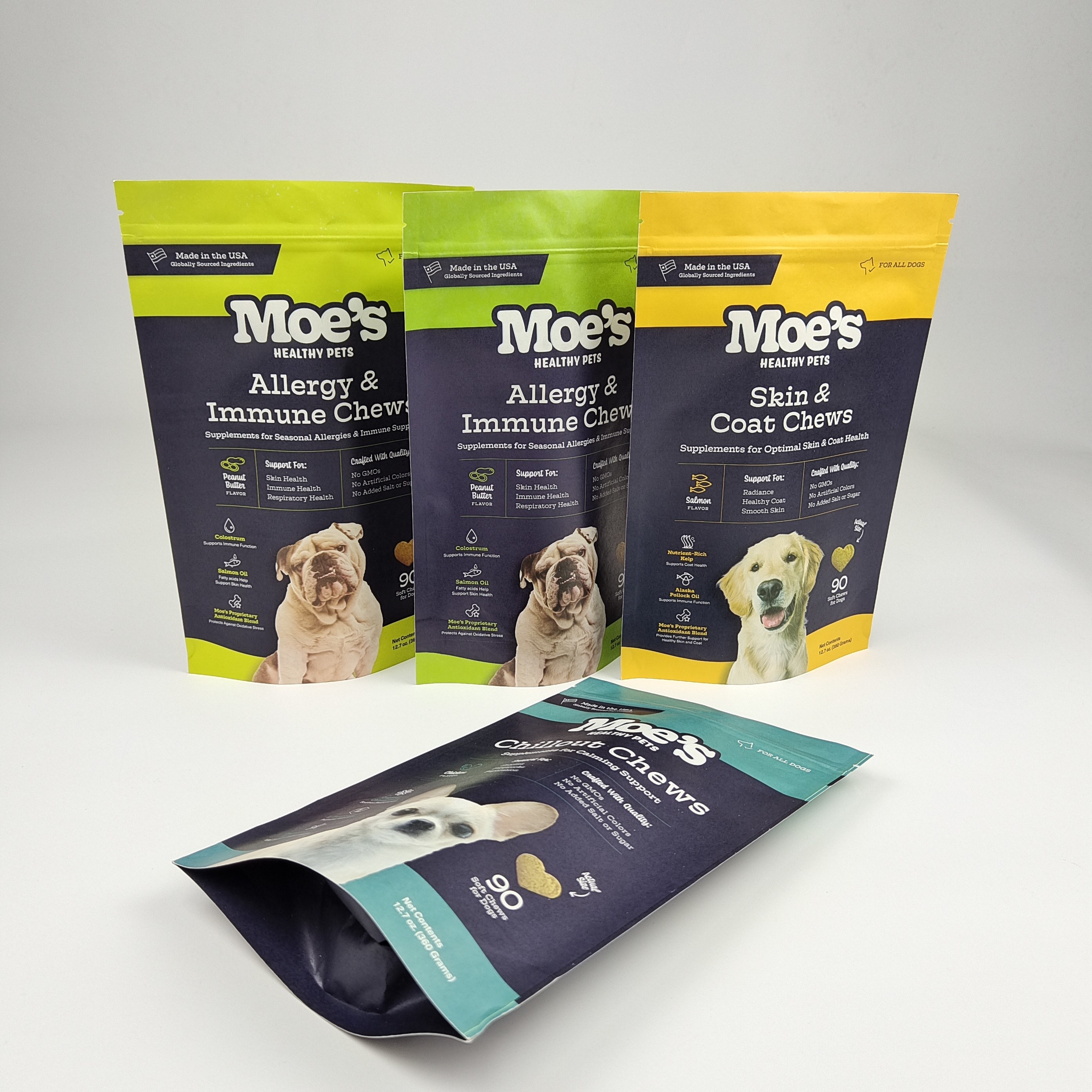 थोक स्टैंडिंग पैकेजिंग कस्टम सफेद Doypack Kraft Paper Poch Bag For Food Nuts स्नैक पैकेजिंग