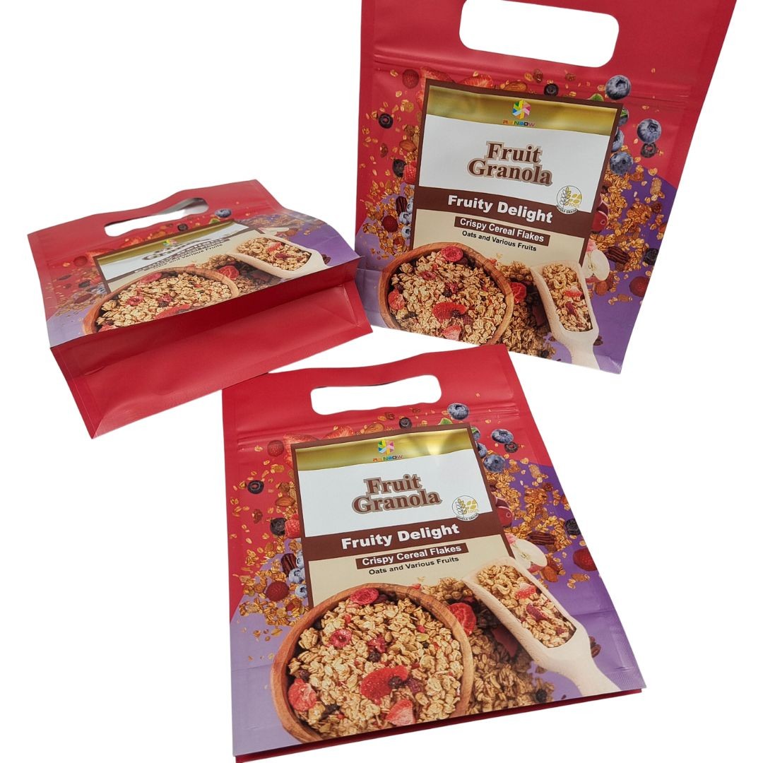 खाद्य संरक्षण पैकेजिंग नीचे 9 रंगों के साथ गसेटेड बैग