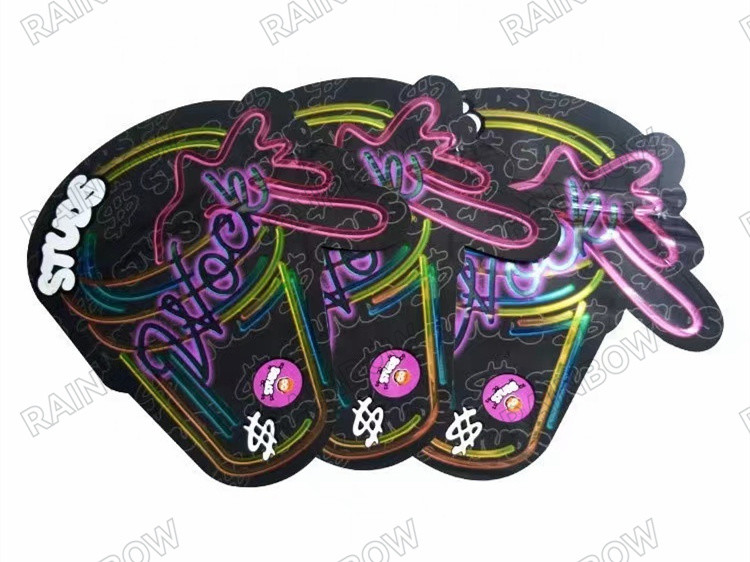 गंध प्रतिरोधी जड़ी बूटी धूप पैकेजिंग ज़िप लॉक मायलर सीबीडी तेल खरपतवार गांजा बैग Gravure मुद्रण