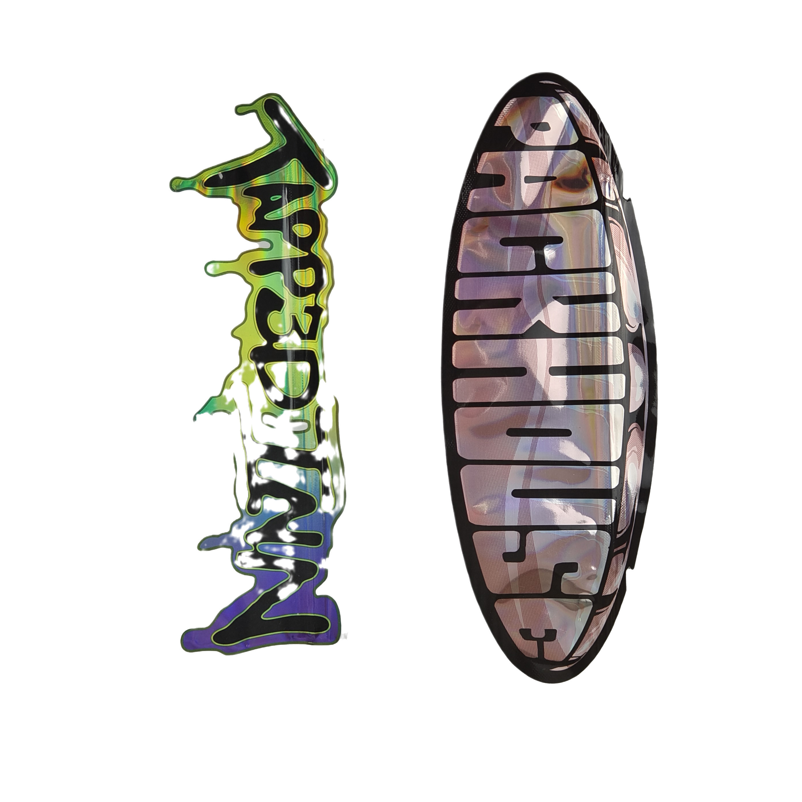 कस्टम 3.5g होलोग्राफिक डाई कट मायलर बैग अनियमित आकार पैकेजिंग ज़िपर गंध सबूत डाई कट प्लास्टिक पैकेजिंग बैग