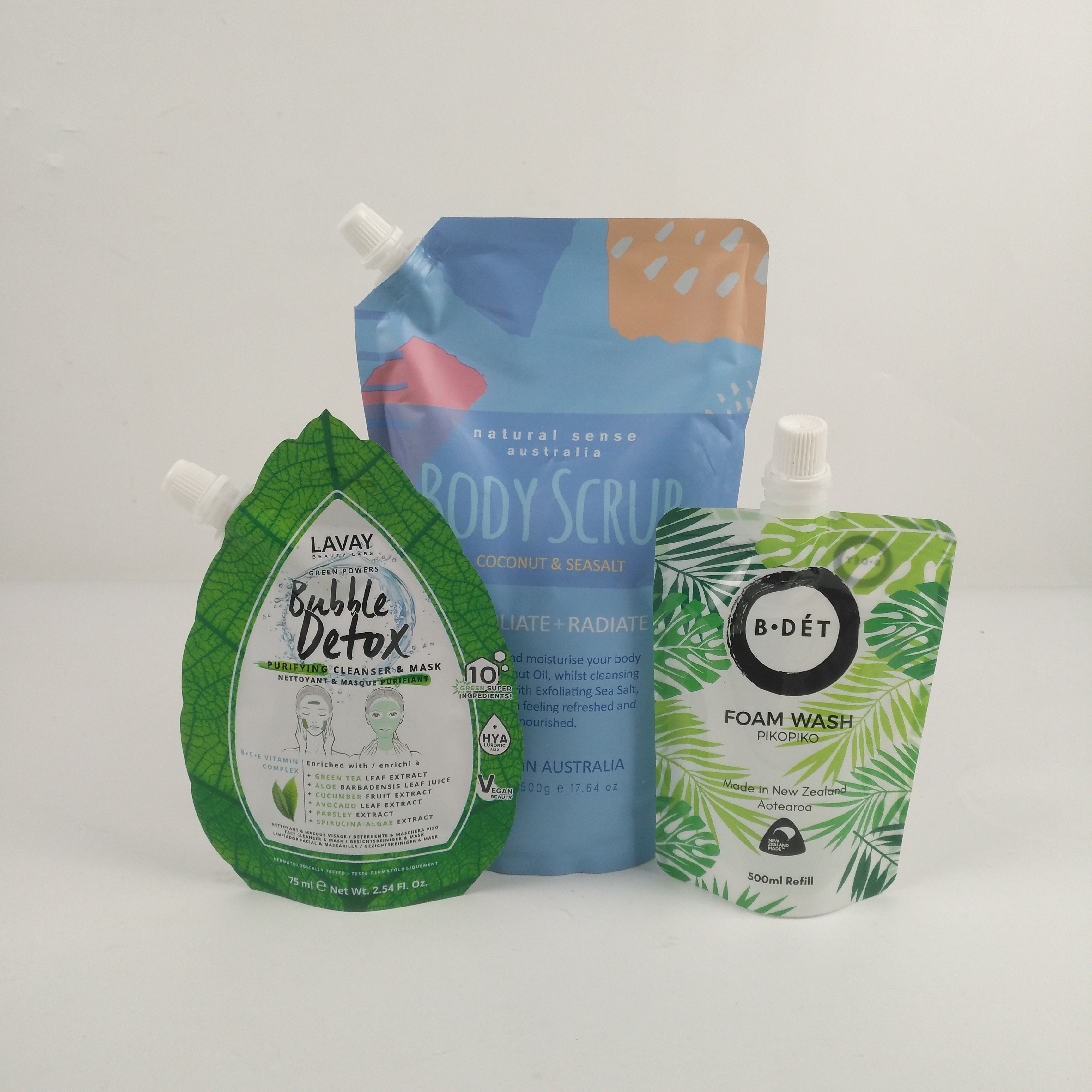 खाद्य स्टैंड अप स्पूट पॉच पैकेजिंग अनुकूलित लोगो के साथ स्वीकार किया