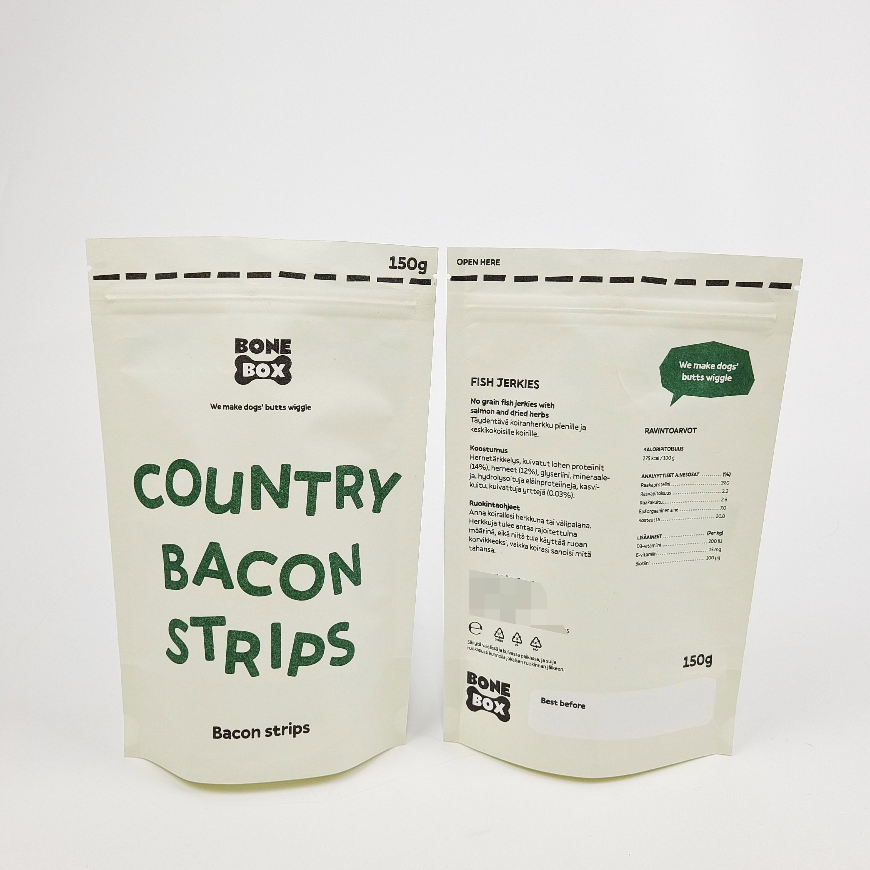 व्यक्तिगत उपहार बैग में शामिल सफेद हैंडल सामग्री और स्टैंड