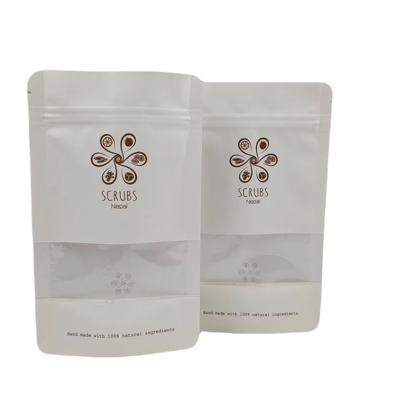 पारदर्शी खिड़की प्लास्टिक ज़िपर बैग स्टैंडअप पॉच पन्नी टुकड़े टुकड़े डिजिटल मुद्रण