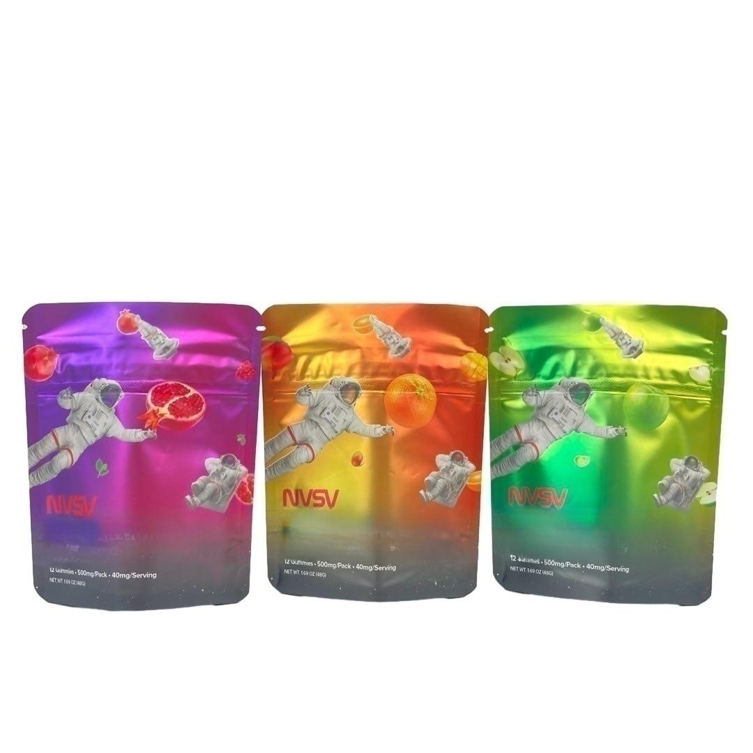 3.5 ग्राम प्लास्टिक की थैलियाँ पैकेजिंग कस्टम लेबल मुद्रित सीबीडी कुकीज़ पुनः बंद करने योग्य k